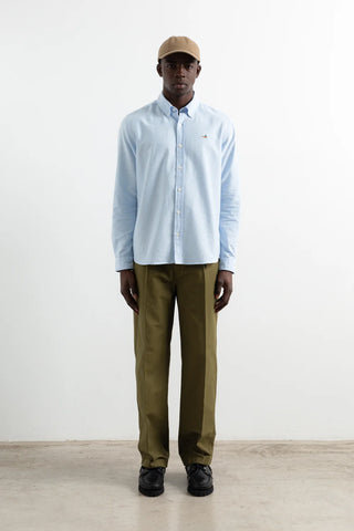 EDMMOND DUCK SHIRT OXFORD PLAIN LIGHT BLUE