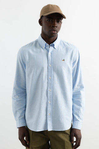 EDMMOND DUCK SHIRT OXFORD PLAIN LIGHT BLUE