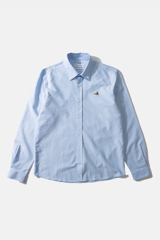 EDMMOND DUCK SHIRT OXFORD PLAIN LIGHT BLUE