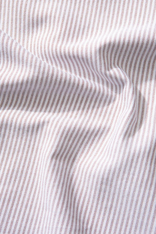 EDMMOND DUCK STRPE SHIRT PLAIN CHOCOLATE
