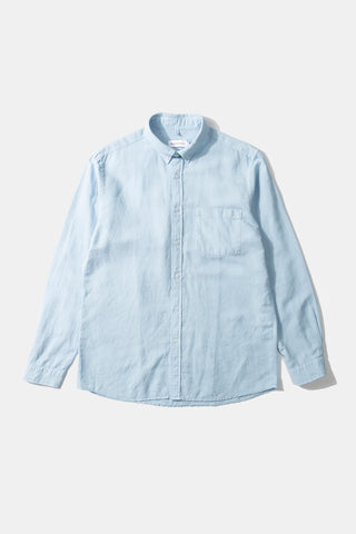 EDMMOND LINEN SHIRT PLAIN LIGHTBLUE