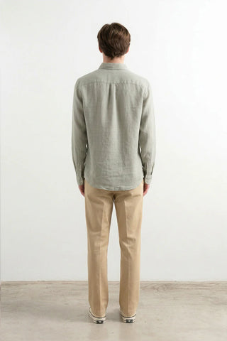 EDMMOND LINEN SHIRT PLAIN TAUPE