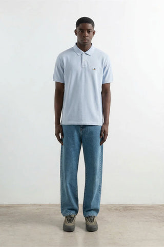 EDMMOND DUCK POLO PLAIN LIGHT BLUE