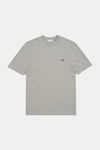 EDMMOND DUCK PATCH T-SHIRT PLAIN GREY MELANGE