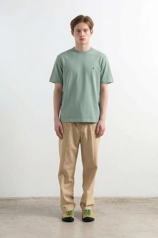 EDMMOND DUCK PATCH T-SHIRT PLAIN SAGE GREEN