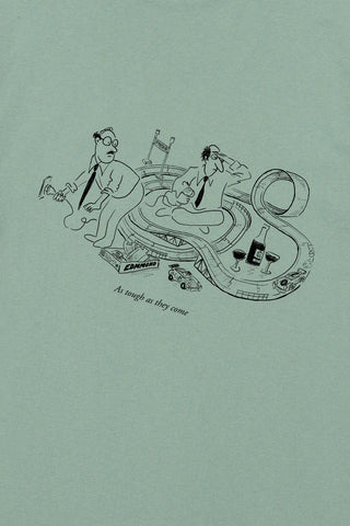 EDMMOND SCALEXTRIC T-SHIRT PLAIN SAGE GREEN