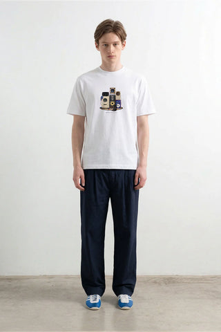 EDMMOND SOUND SYSTEM T-SHIRT PLAIN WHITE