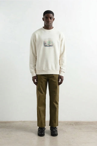 EDMMOND CHASSING CLASSICS SWEATSHIRT PLAIN OFFWHITE