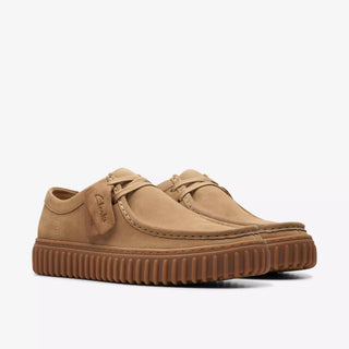 CLARKS TORHILL LO DARK SAND SUEDE