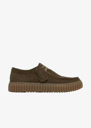 CLARKS TORHILL LO OLIVE SUEDE