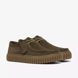 CLARKS TORHILL LO OLIVE SUEDE