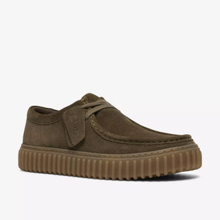 CLARKS TORHILL LO OLIVE SUEDE