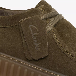 CLARKS TORHILL LO OLIVE SUEDE
