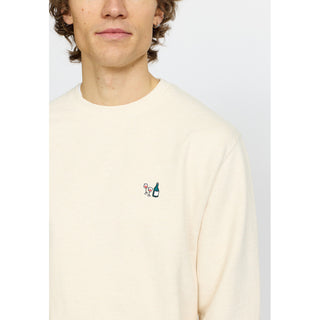 REVOLUTION 2801 DAT REGULAR CREWNECK OFFWHITE MELANGE