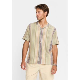 REVOLUTION 3161 SHORT SLEEVES CUBAN SHIRT ARMY