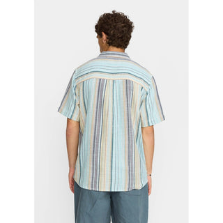 REVOLUTION 3161 SHORT SLEEVES CUBAN SHIRT BLUE