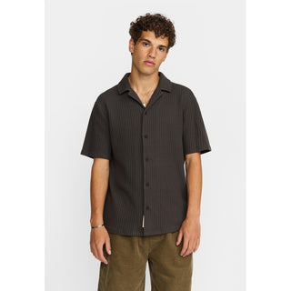 REVOLUTION 3234 SHORT SLEEVES CUBAN SHIRT DARKGREY