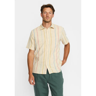 REVOLUTION 3238 SHORT SLEEVES CUBAN SHIRT PURPLE