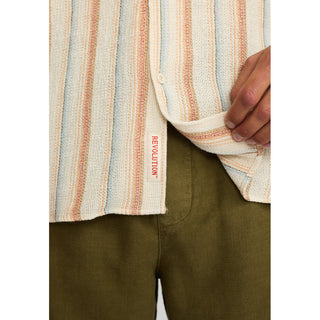 REVOLUTION 3242 SHORT SLEEVES CUBAN SHIRT OFFWHITE