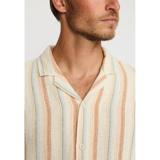 REVOLUTION 3242 SHORT SLEEVES CUBAN SHIRT OFFWHITE