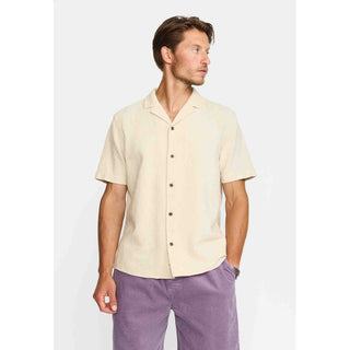 REVOLUTION 3244 SHORT SLEEVES CUBAN SHIRT OFFWHITE