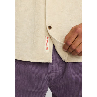 REVOLUTION 3244 SHORT SLEEVES CUBAN SHIRT OFFWHITE