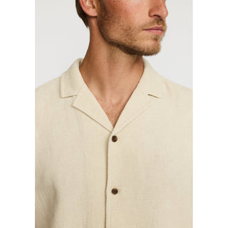 REVOLUTION 3244 SHORT SLEEVES CUBAN SHIRT OFFWHITE