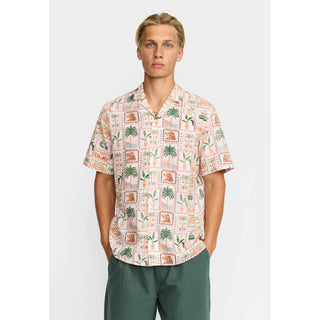 REVOLUTION 3247 SHORT SLEEVES CUBAN SHIRT OFFWHITE