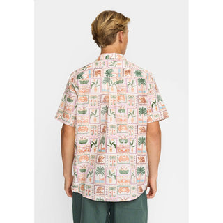 REVOLUTION 3247 SHORT SLEEVES CUBAN SHIRT OFFWHITE
