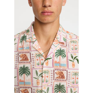 REVOLUTION 3247 SHORT SLEEVES CUBAN SHIRT OFFWHITE