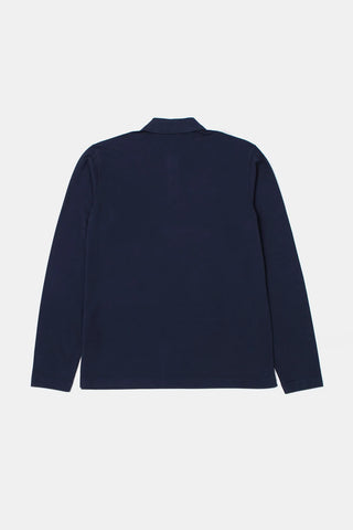 EDMMOND DUCK POLO LS PLAIN NAVY