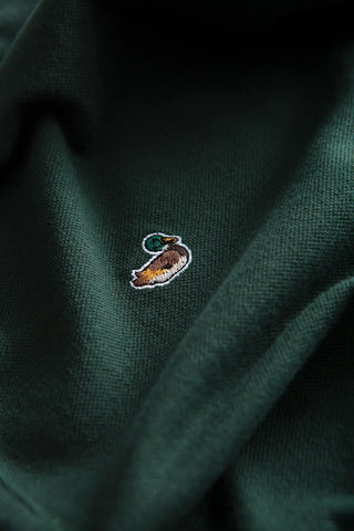 EDMMOND DUCK POLO LS PLAIN DK GREEN