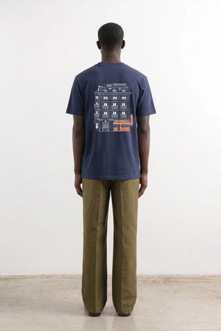 EDMMOND MUSIC CENTER T-SHIRT PLAIN NAVY