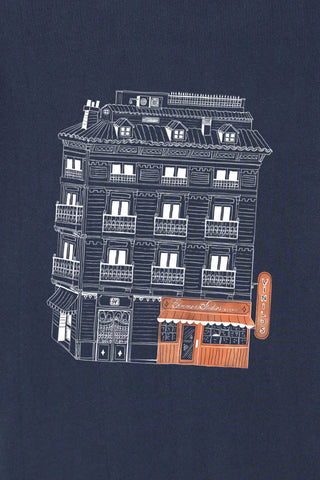 EDMMOND MUSIC CENTER T-SHIRT PLAIN NAVY