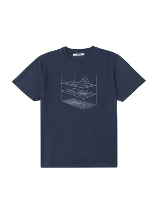 EDMMOND LAYERS T-SHIRT PLAIN NAVY