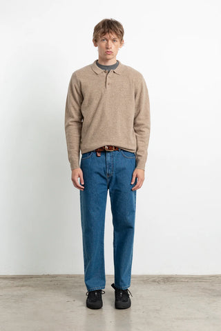 EDMMOND WOOL POLO PLAIN TAN