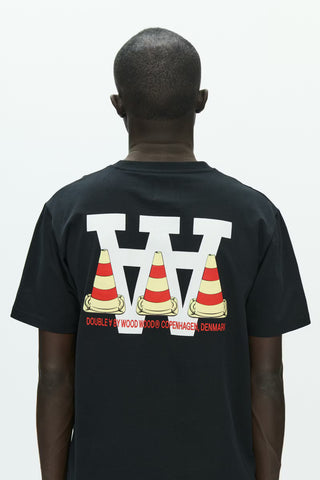WOOD WOOD WWACE TEE CONE BLACK