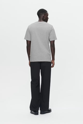 WOOD WOOD WWESSENTIAL SAMI CLASSIC T-SHIRT LIGHT MELANGE GREY