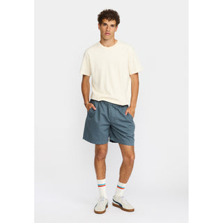 REVOLUTION 4065 LINEN SHORTS DUSTBLUE