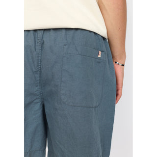 REVOLUTION 4065 LINEN SHORTS DUSTBLUE