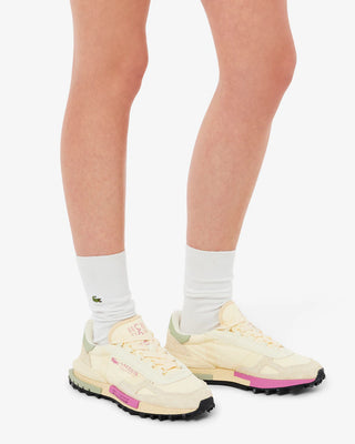 LACOSTE WOMEN'S ELITE ACTIVE SNEAKERS OFFWHITE LIGHT KHAKI 51SFA0055