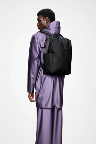 RAINS CLIP FONT BACKPACK BLACK 14890001