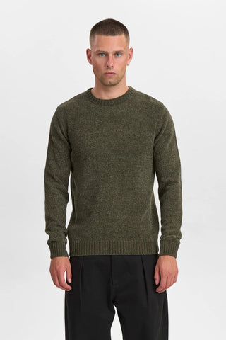 ANERKJENDT AKSUNE CHENILLE KNIT FOREST NIGHT