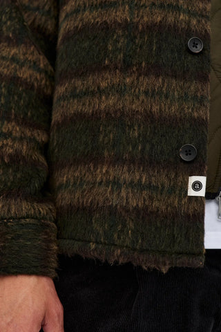 ANERKJENDT AKOSCAR HEAVY TWILL CHECK OVERSHIRT FOREST NIGHT
