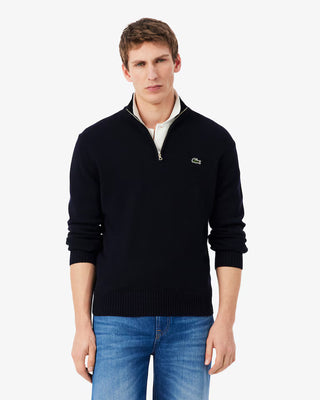 LACOSTE AH3052 HALF ZIP KNIT 166 NAVYBLUE