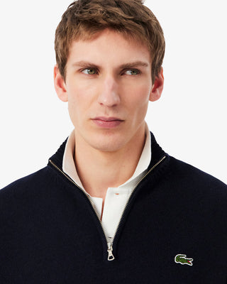 LACOSTE AH3052 HALF ZIP KNIT 166 NAVYBLUE