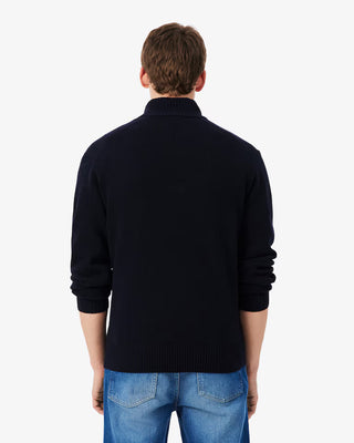 LACOSTE AH3052 HALF ZIP KNIT 166 NAVYBLUE