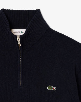 LACOSTE AH3052 HALF ZIP KNIT 166 NAVYBLUE