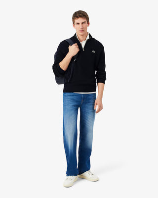 LACOSTE AH3052 HALF ZIP KNIT 166 NAVYBLUE