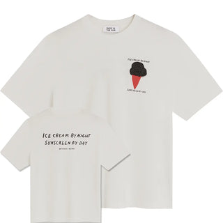 BASK IN THE SUN ICECREAM T-SHIRT NATURAL